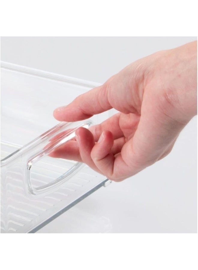 فاييت صناديق تخزين بلاستيكية شفافة كبيرة، ومنظمات للمؤن وحاويات تخزين وصناديق تنظيم الثلاجة - Image 4